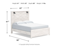 Gerridan White/Gray Queen Panel Bedroom Set with Dresser, Mirror, Chest and Nightstand - Ornate Home