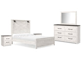 Gerridan White/Gray Queen Panel Bedroom Set with Dresser, Mirror, and 2 Nightstands (Online Special Price) - Ornate Home