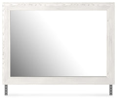 Gerridan White/Gray Queen Panel Bedroom Set with Dresser, Mirror, and 2 Nightstands - Ornate Home