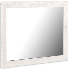 Gerridan White/Gray Queen Panel Bedroom Set with Dresser, Mirror, and 2 Nightstands - Ornate Home