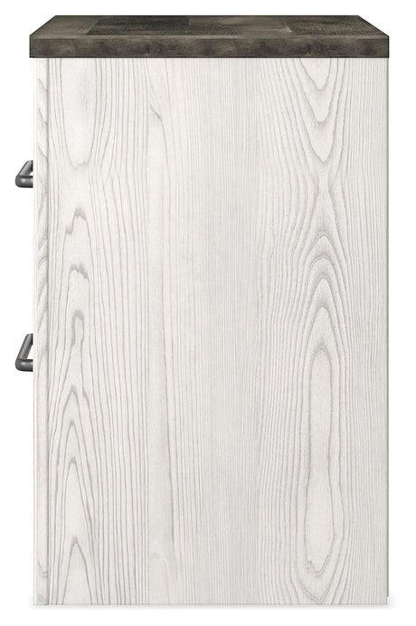 Gerridan White/Gray Queen Panel Bedroom Set with Dresser, Mirror, and Nightstand - Ornate Home