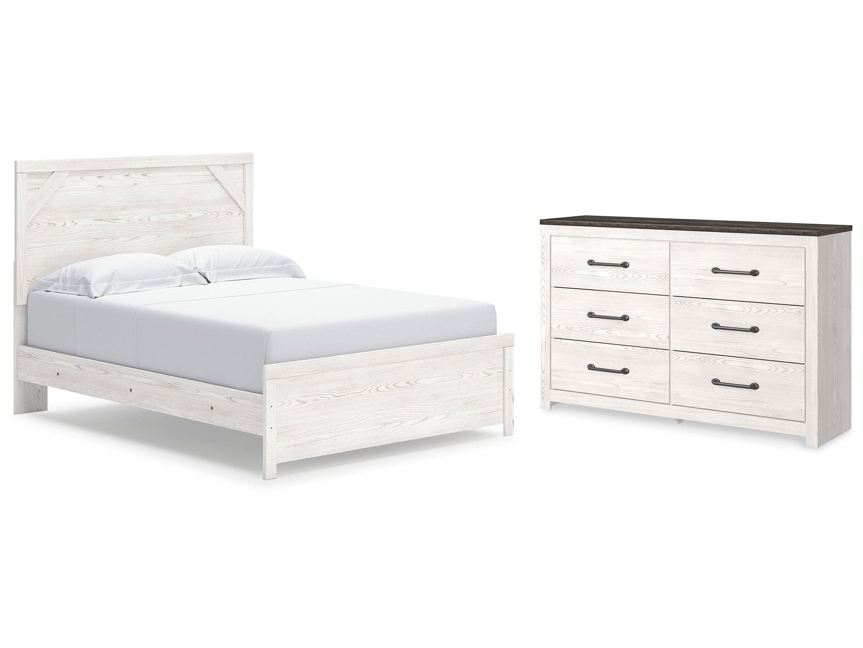Gerridan White/Gray Queen Panel Bedroom Set with Dresser (Online Special Price) - Ornate Home