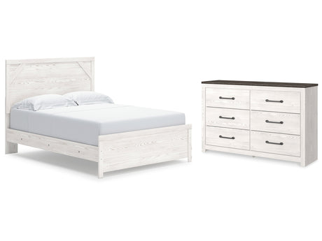 Gerridan White/Gray Queen Panel Bedroom Set with Dresser - Ornate Home