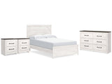 Gerridan White/Gray Queen Panel Bedroom Set with Dresser and 2 Nightstands (Online Special Price) - Ornate Home