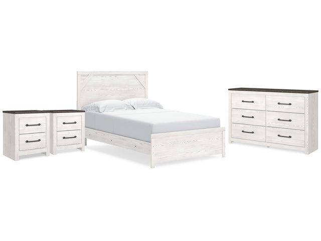 Gerridan White/Gray Queen Panel Bedroom Set with Dresser and 2 Nightstands (Online Special Price) - Ornate Home