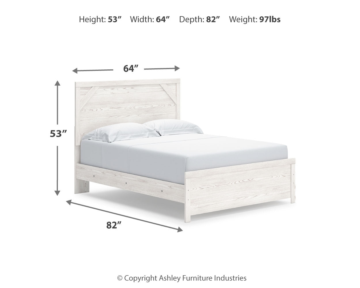 Gerridan White/Gray Queen Panel Bedroom Set with Dresser and 2 Nightstands (Online Special Price) - Ornate Home