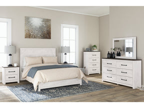 Gerridan White/Gray Queen Panel Bedroom Set with Dresser and Mirror, Chest and Nightstand (Online Special Price) - Ornate Home