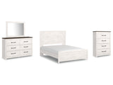 Gerridan White Queen Panel Bedroom Set with Dresser, Mirror, and Chest - Ornate Home
