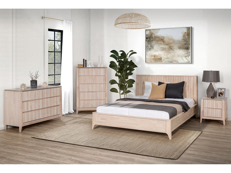 Gervais Whitewash 3 Piece Bedroom Set - Ornate Home