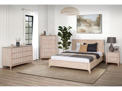 Gervais Whitewash 4 Piece Bedroom Set - Ornate Home