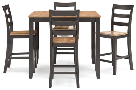 Gesthaven Counter Height Dining Table Room Set (Set of 5) - Ornate Home