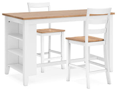Gesthaven Counter Height Dining Table and 2 Barstools - Ornate Home