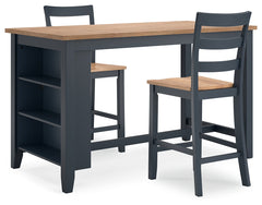 Gesthaven Counter Height Dining Table and 2 Barstools - Ornate Home