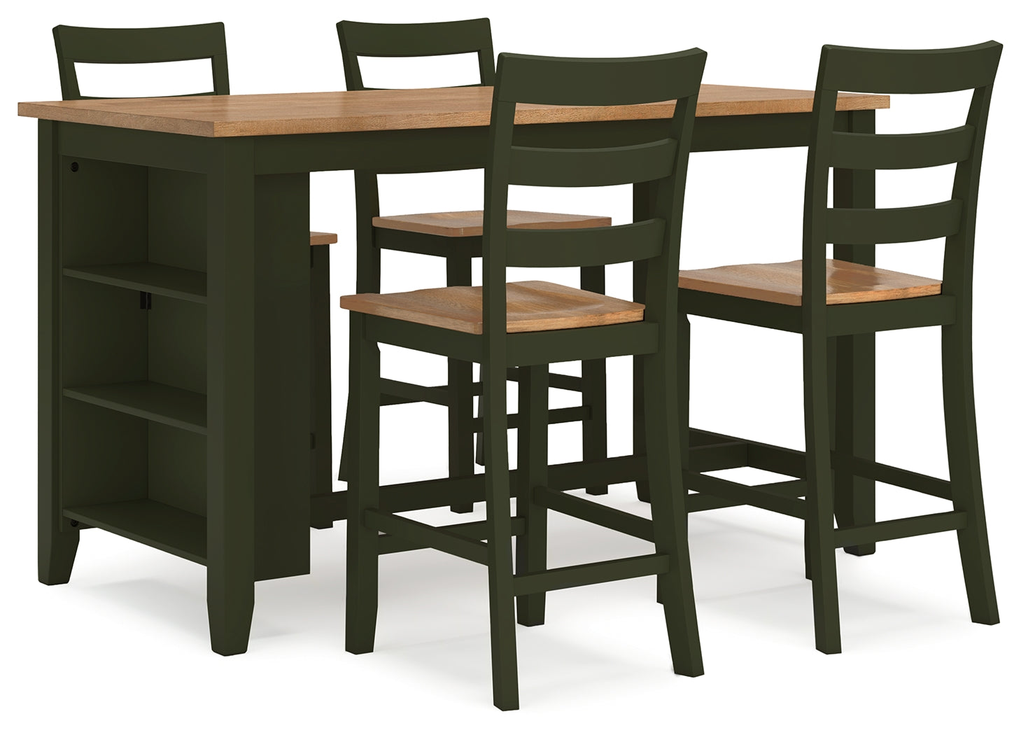 Gesthaven Counter Height Dining Table and 4 Barstools (Online Special Price) - Ornate Home