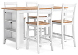 Gesthaven Counter Height Dining Table and 4 Barstools (Online Special Price) - Ornate Home