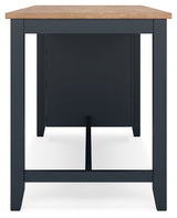 Gesthaven Natural/Blue Counter Height Dining Table (Online Special Price) - Ornate Home