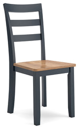 Gesthaven Natural/Blue Dining Table with 4 Chairs and Bench (Set of 6) - Ornate Home