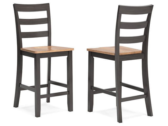 Gesthaven Natural/Brown Counter Height Dining Room Chair (Set of 2) (Online Special Price) - Ornate Home