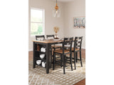 Gesthaven Natural/Brown Counter Height Dining Table and 4 Barstools (Online Special Price) - Ornate Home
