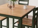 Gesthaven Natural/Green Counter Height Dining Table and 4 Barstools (Set of 5) (Online Special Price) - Ornate Home