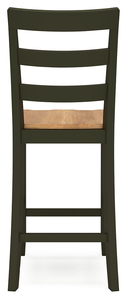Gesthaven Natural/Green Counter Height Dining Table w/2 Barstools (Online Special Price) - Ornate Home