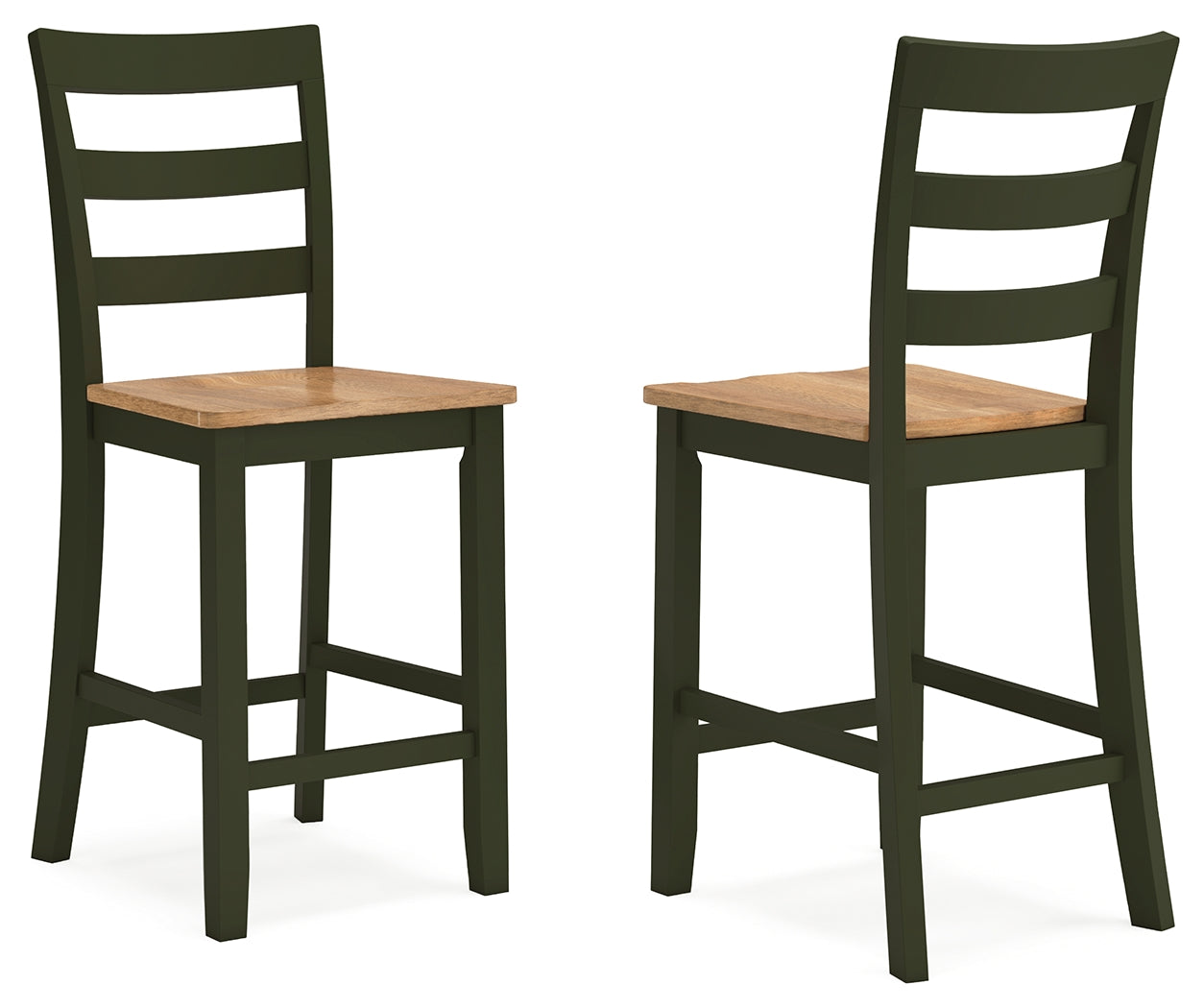 Gesthaven Natural/Green Counter Height Dining Table w/2 Barstools (Online Special Price) - Ornate Home