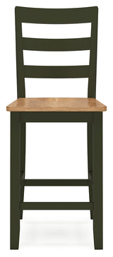 Gesthaven Natural/Green Counter Height Dining Table w/2 Barstools - Ornate Home