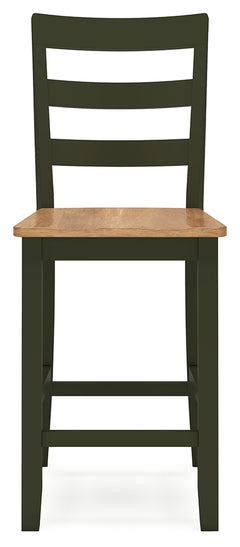 Gesthaven Natural/Green Counter Height Dining Table w/2 Barstools - Ornate Home
