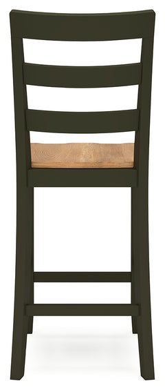 Gesthaven Natural/Green Counter Height Dining Table w/2 Barstools - Ornate Home