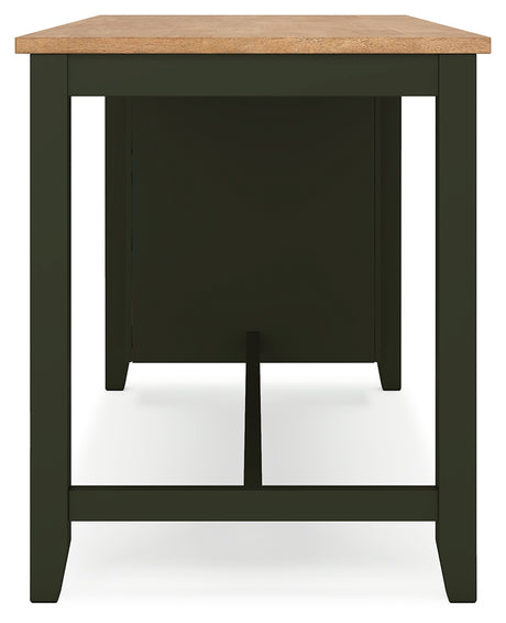 Gesthaven Natural/Green Counter Height Dining Table w/2 Barstools - Ornate Home