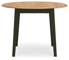 Gesthaven Natural/Green Dining Table and 4 Chairs - Ornate Home