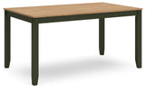Gesthaven Natural/Green Dining Table with 4 Chairs and Bench (Set of 6) (Online Special Price) - Ornate Home