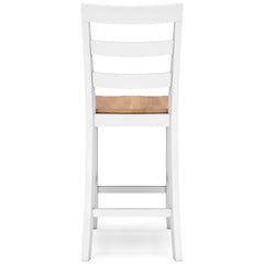 Gesthaven Natural/White Counter Height Dining Room Chair (Set of 2) - Ornate Home