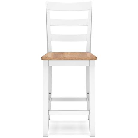 Gesthaven Natural/White Counter Height Dining Room Chair (Set of 2) - Ornate Home