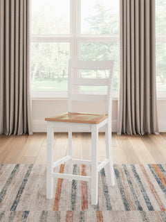 Gesthaven Natural/White Counter Height Dining Room Chair (Set of 2) - Ornate Home