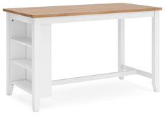 Gesthaven Natural/White Counter Height Dining Table - Ornate Home