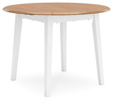 Gesthaven Natural/White Dining Drop Leaf Table - Ornate Home
