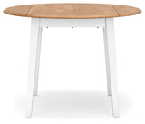 Gesthaven Natural/White Dining Drop Leaf Table - Ornate Home