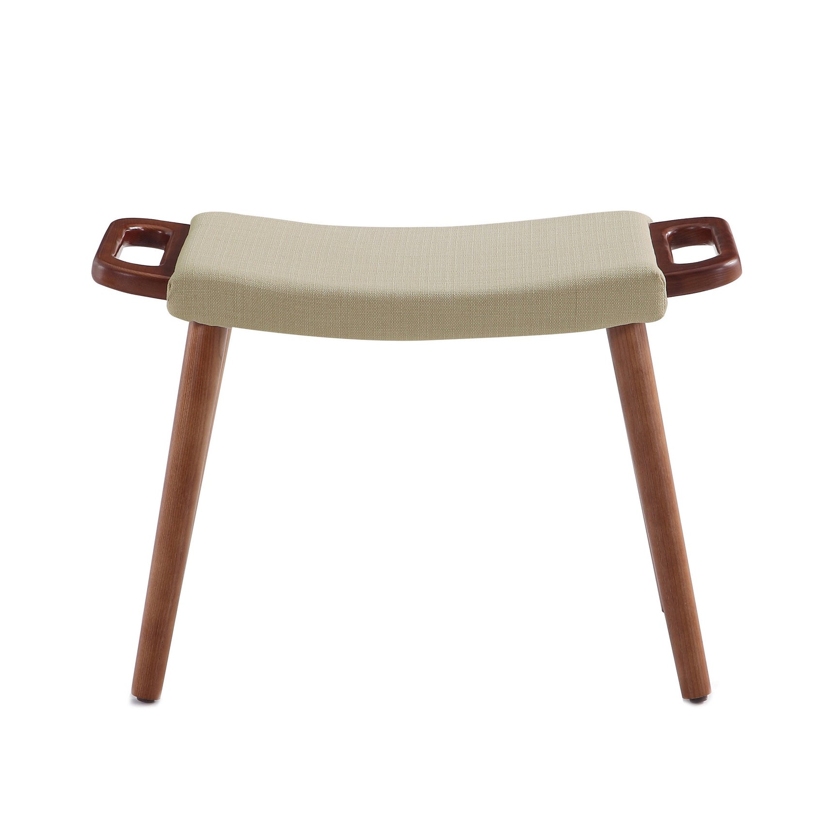 Geta Ottoman in Barley and Antique Walnut - Ornate Home