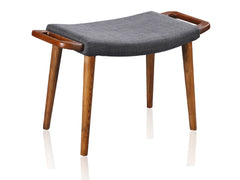 Geta Ottoman in Charcoal and Antique Walnut - Ornate Home