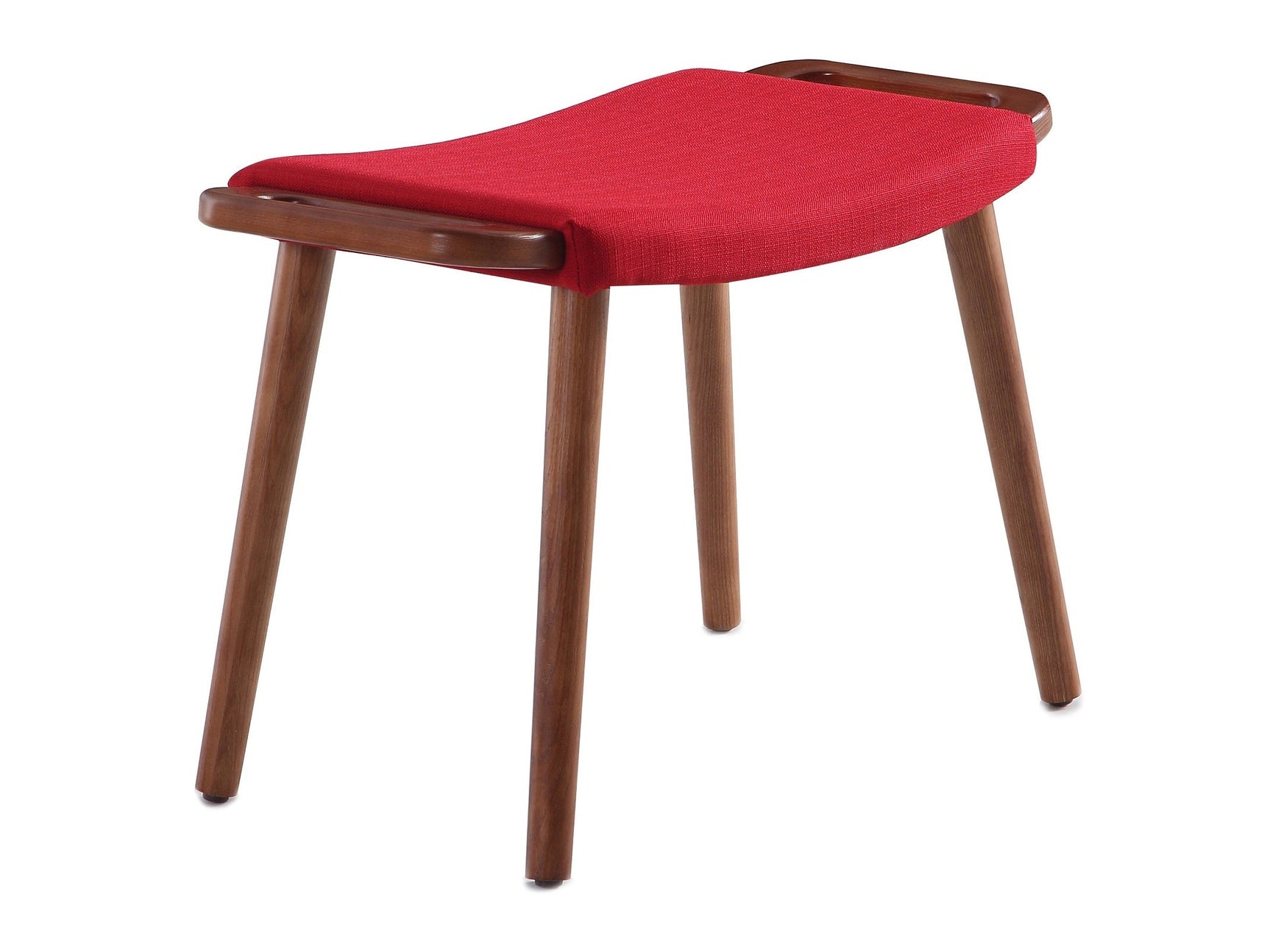 Geta Ottoman in Red and Antique Walnut - Ornate Home