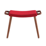 Geta Ottoman in Red and Antique Walnut - Ornate Home