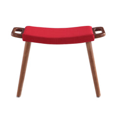 Geta Ottoman in Red and Antique Walnut - Ornate Home