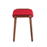 Geta Ottoman in Red and Antique Walnut - Ornate Home