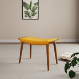 Geta Ottoman in Yellow and Antique Walnut - Ornate Home