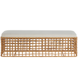 Getaway Nomad Snow/Natural Rattan Rattan Bench - Ornate Home