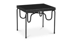 Getty Black Granite Side Table - Ornate Home