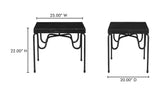 Getty Black Granite Side Table - Ornate Home