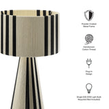 Gia Black Handwoven Cotton Thread Striped or Plain Table Lamp - Ornate Home