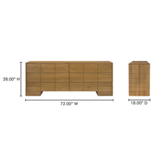 Gia Brown 6 Drawer Dresser - Ornate Home
